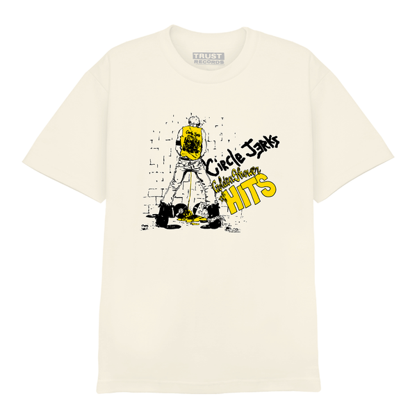 Circle Jerks - Golden Shower Of Hits White T-Shirt - Trust Records
