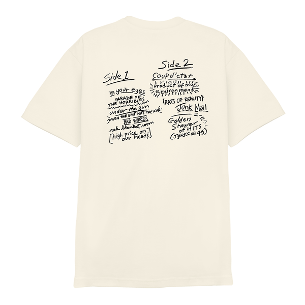 Circle Jerks - Golden Shower Of Hits White T-Shirt - Trust Records
