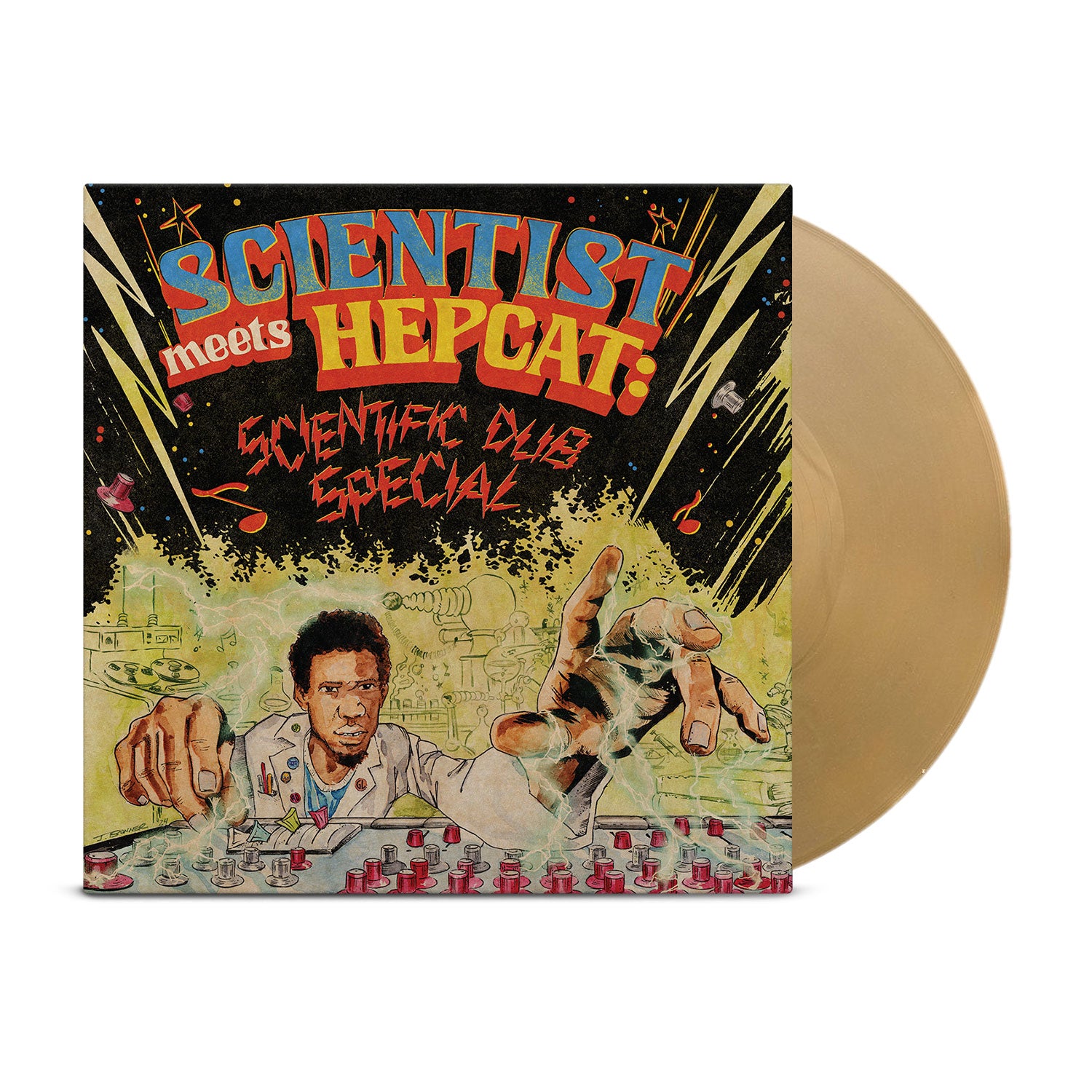A Hepcat CD cover shows Scientist in front of a shimmering Gold Vinyl disc, perfectly capturing a true Dub Special vibe.
