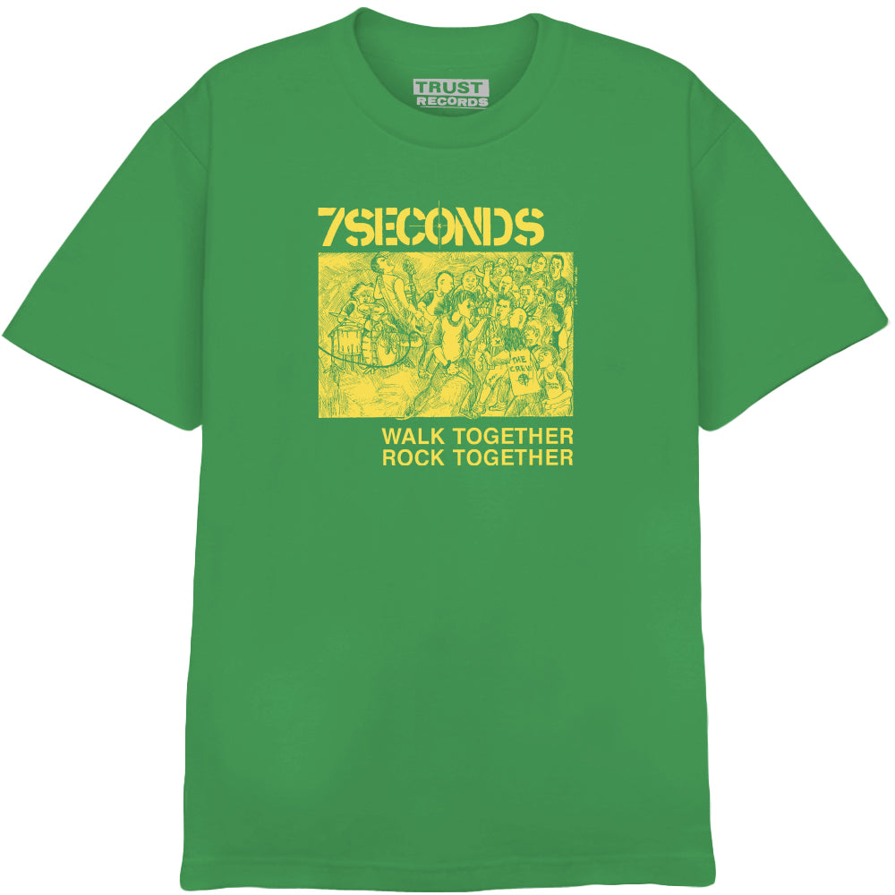 とまと　CALLING ROCK T-SHIRT 7 Seconds - Walk Together Rock Together Green T-Shirt - Trust